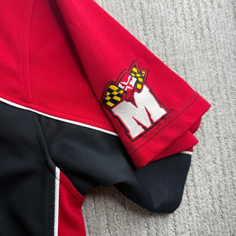 Nike Maryland Terrapins Elite Warm Up Shooting Shirt Mens Size XL Red Black